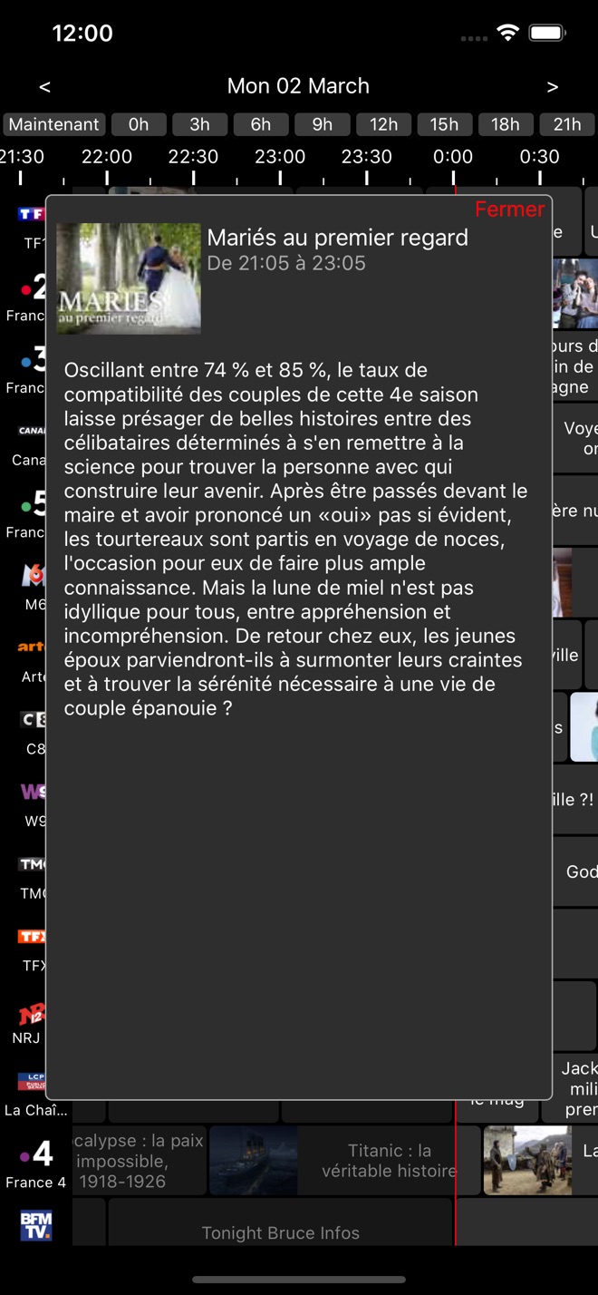 Guide TV pour Freebox v6 - capture iPhone 2