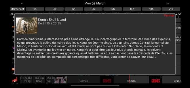 Guide TV pour Freebox v6 - capture iPhone 4